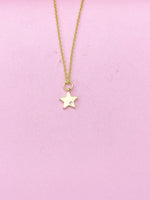 Star Necklace, TINY Gold Star Charm Necklace, N5772