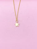 Star Necklace, TINY Gold Star Charm Necklace, N5772