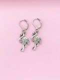 Silver Flamingo Charm Earrings, N5298A