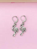Silver Flamingo Charm Earrings, N5298A