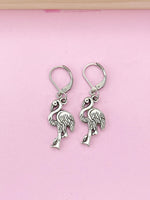 Silver Flamingo Charm Earrings, N5298A