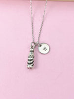 Silver Water Bottle Charm Necklace, N569A