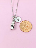 Silver Water Bottle Charm Necklace, N569A