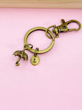 Umbrella Keychain, Bronze Umbrella Charm keychain, Raining Day Gifts, N4780Z