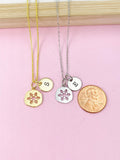 Silver or Gold Snowflake Charm Necklace, N2183A