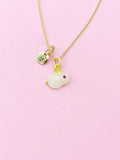 Gold Cute Rabbit Necklace Personalized Gifts, N5186
