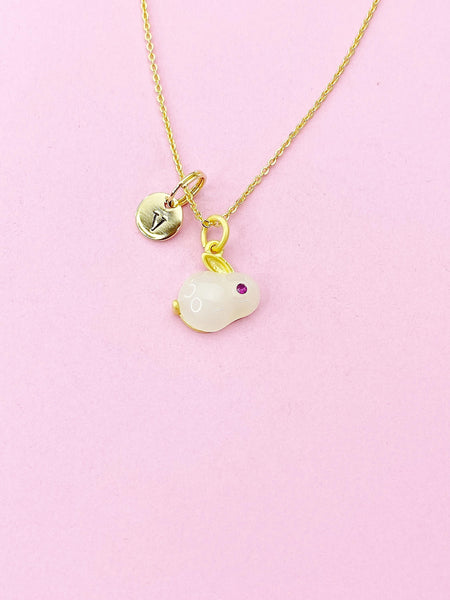Gold Cute Rabbit Necklace Personalized Gifts, N5186