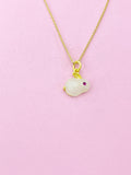 Gold Rabbit Charm Necklace, N5186A