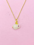 Gold Rabbit Charm Necklace, N5186A