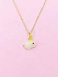 Gold Rabbit Charm Necklace, N5186A