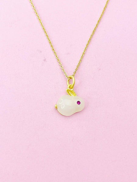 Gold Rabbit Charm Necklace, N5186A