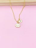 Gold Cute Cloud Charm Necklace, Cute Could Charm, N5774