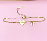 Gold Nina Heart Bracelet, Danity Nina Bracelet Jewelry Gifts, D137