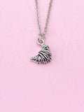 Silver Croissant Charm Necklace, N772A