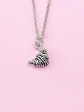 Silver Croissant Charm Necklace, N772A
