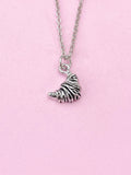 Silver Croissant Charm Necklace, N772A