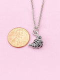 Silver Croissant Charm Necklace, N772A