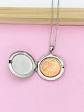 Silver Locket Pendant Necklace, Locket Necklace, Keepsake Photo Frame Charm, N2301