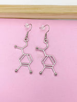 Noradrenaline Earrings, Noradrenaline Charm, Science Earrings, N2008A