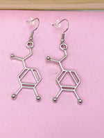 Noradrenaline Earrings, Noradrenaline Charm, Science Earrings, N2008A