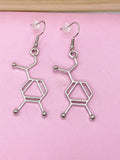 Noradrenaline Molecule Earrings, Science Jewelry