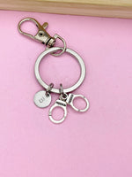 Silver Handcuffs Charm Keychain, Police Jewelry, Police Wife Gift, N659