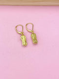 Gold Peanut Charm Earrings, N4821