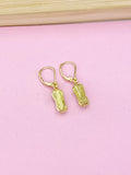 Gold Peanut Charm Earrings, N4821