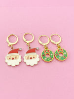 Gold Cute Christmas Earrings, N3139A