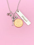 Silver Cheerleader Girl Necklace, Christmas Gifts for Cheerleader, School Sport Team Cheer Gifts, D012