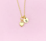 Heart Necklace, 18K Gold Plated Heart Charm Necklace, Danity Necklace, N3592