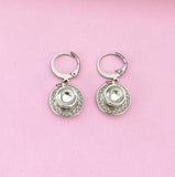 Silver Teacup and Saucer Charm Earrings, Tea Party Gift, N811A