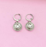 Silver Teacup and Saucer Charm Earrings, Tea Party Gift, N811A