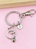 Silver Stethoscope Charm Keychain, N5799