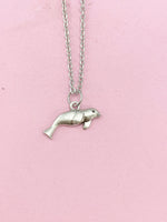 Silver Seal Charm Necklace, N5093A