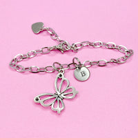 Silver Butterfly Charm Bracelet, N1719