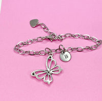 Silver Butterfly Charm Bracelet, N1719