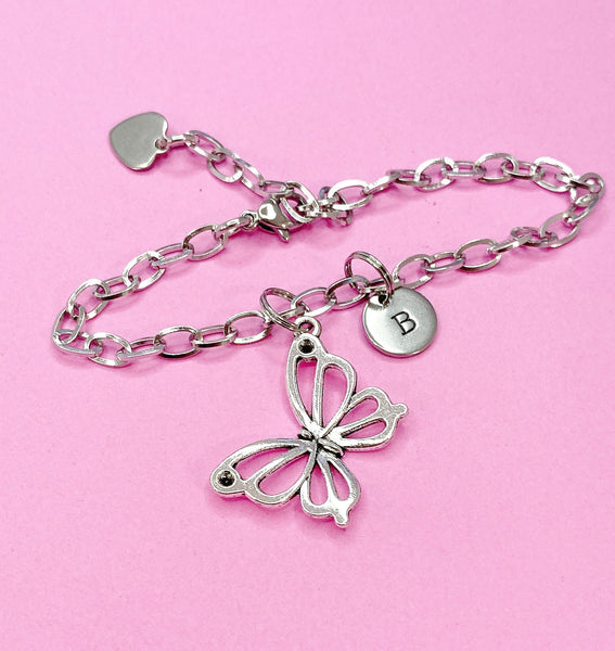 Silver Butterfly Charm Bracelet, N1719