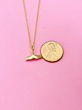 Gold Mermaid Tail Charm Necklace, N5800