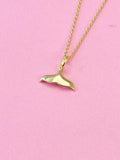 Gold Mermaid Tail Charm Necklace, N5800