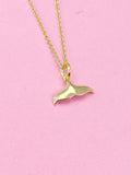 Gold Mermaid Tail Charm Necklace, N5800