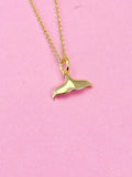 Gold Mermaid Tail Charm Necklace, N5800