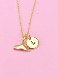 Gold Mermaid Tail Charm Necklace, N5800A