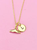 Gold Mermaid Tail Charm Necklace, N5800A