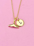 Gold Mermaid Tail Charm Necklace, N5800A