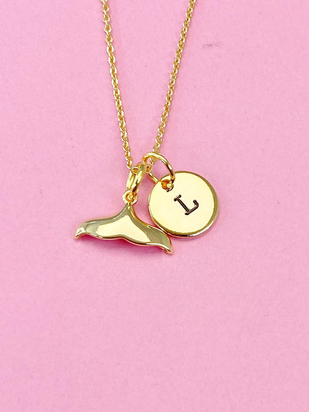 Gold Mermaid Tail Charm Necklace, N5800A