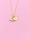 Gold Mermaid Tail Charm Necklace, N5800A