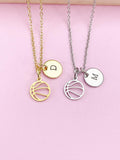 Gold or Silver Basketball Charm Necklace, N5783