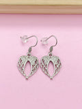 Silver Angel Wing Earrings, Angel Gift, Guardian Angel, Hypoallergenic Earrings, N4456