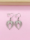 Silver Angel Wing Earrings, Angel Gift, Guardian Angel, Hypoallergenic Earrings, N4456